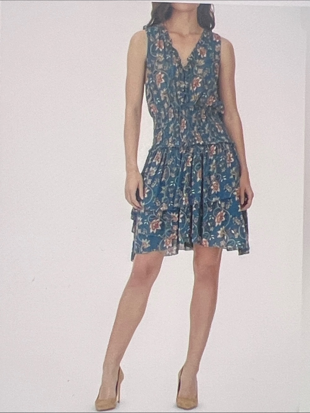 Clarisss lace up tiered Dress